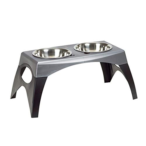 Coastal Pet Maslow - Elevated Feeder - Single Pack, Grey and Black, X-Large