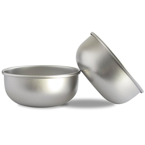 Basis Pet Made in The USA Stainless Steel Dog Bowl, Medium (4.5 Cups), 2 Pack