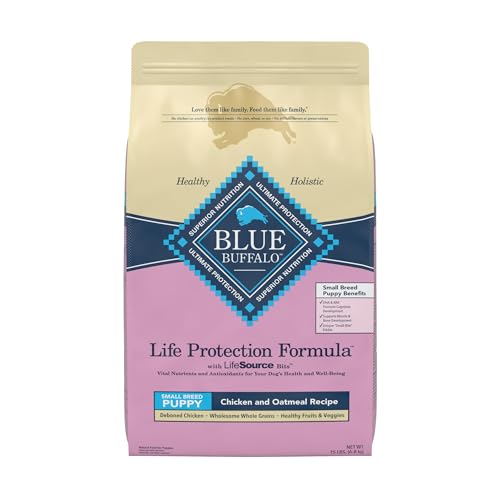 Blue Buffalo Life Protection Formula Natural Puppy Small Breed Dry Dog Food, Chicken and Oatmeal 15-lb