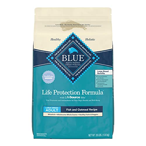 Blue Buffalo Life Protection Formula Natural Adult Large Breed Dry Dog Food, Fish and Oatmeal 30-lb