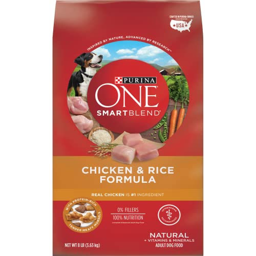 Purina ONE Natural Dry Dog Food, SmartBlend Chicken & Rice Formula - 8 lb. Bag