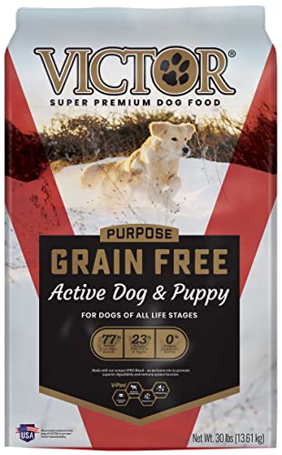 VICTOR Super Premium Dog Food – Grain Free Active Dog & Puppy – Dry Dog Food with 33% Protein, Gluten Free - for...