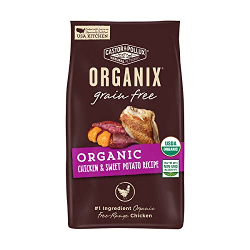 Castor & Pollux ORGANIX Grain Free Dog Food, Chicken and Sweet Potato Organic Dog Food Recipe - 4 lb. Bag