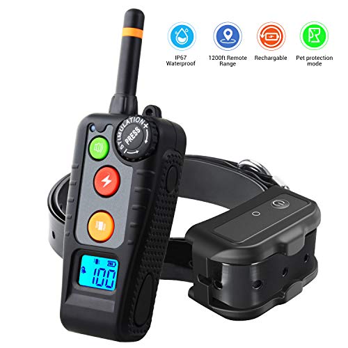 HOLDOG Rechargeable Dog Training Collar with 3 Training Modes, Beep, Vibration and Shock, 100% Waterproof Dog Shock...