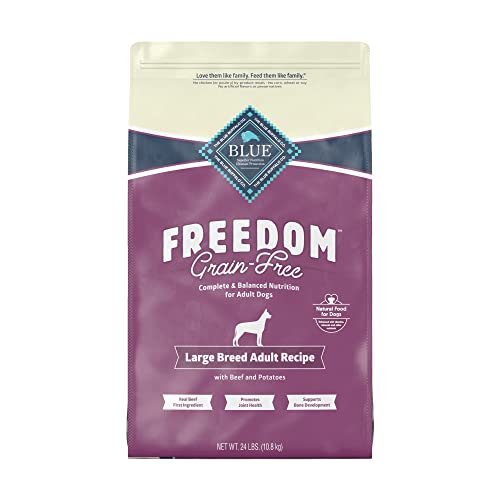Blue Buffalo Freedom Grain Free Natural Adult Large Breed Dry Dog Food, Beef 24-lb