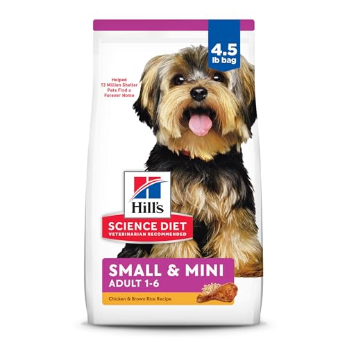 Hill's Science Diet Dry Dog Food, Adult, Small & Mini Breed, Chicken Meal & Rice, 4.5 lb. Bag