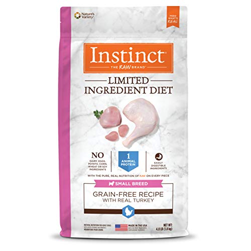 Instinct Limited Ingredient Diet Small Breed Grain Free Recipe with Real Turkey Natural Dry Dog Food, 4 lb. Bag