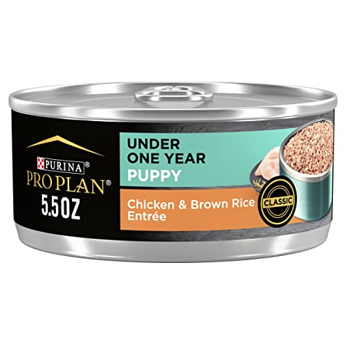 Purina Pro Plan Wet Puppy Food, Chicken and Brown Rice Entree - (Pack of 24) 5.5 oz. Cans