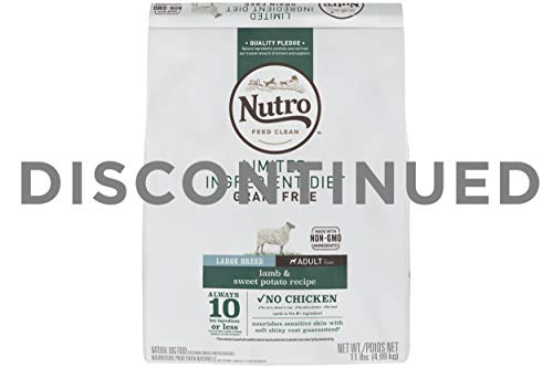 NUTRO Limited Ingredient Diet Natural Adult Large Breed Dry Dog Food Lamb & Sweet Potato, 11 lb. Bag