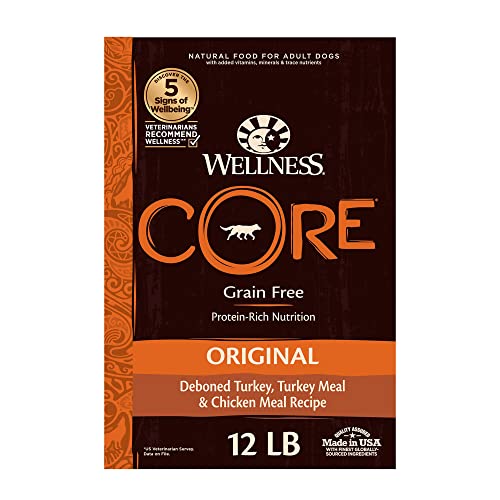 Wellness CORE Grain-Free High-Protein Dry Dog Food, Natural Ingredients, Made in USA with Real Meat, All Breeds, For...