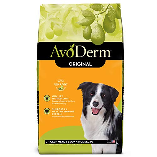 AvoDerm Natural Dry & Wet Dog Food, For Skin & Coat, Chicken & Rice Formula, 30 pounds