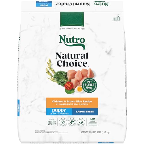 Nutro Natural Choice Large Breed Puppy Dry Dog Food, Chicken and Brown Rice Recipe, 30 lbs.