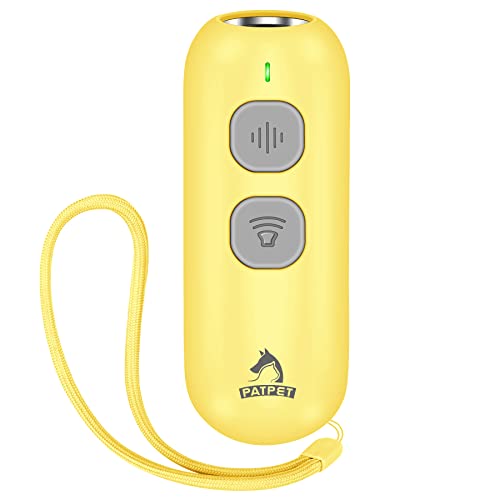 PATPET Anti Barking Ultrasonic Dog Bark Deterrent, Barking Control Handheld Dog Behavior Training Tool for Use Indoor &...