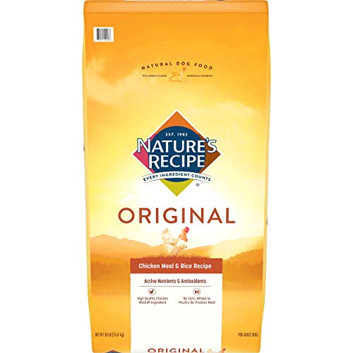 Nature's Recipe Adult Dry Dog Food, Chicken Meal & Rice Recipe, 30 Pound Bag