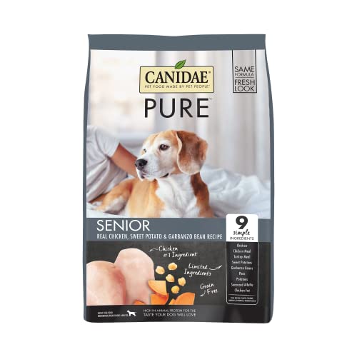 Canidae Pure SENIOR Real Chicken, Sweet Potato & Garbanzo Bean Recipe Dog Dry 12 lbs.