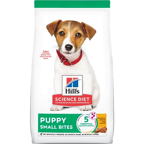 Hill's Science Diet Dry Dog Food, Puppy, Small Bites, Chicken Meal & Barley Recipe, 15.5 lb. Bag