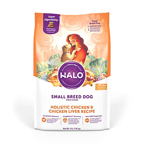 Halo Chicken Liver Small Breed Dry Dog Food, 4-Pound Bag