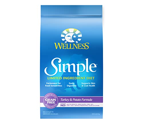 Wellness Simple Natural Limited-Ingredient Grain-Free Dry Dog Food, Easy to Digest for Sensitive Stomachs, Supports Skin...