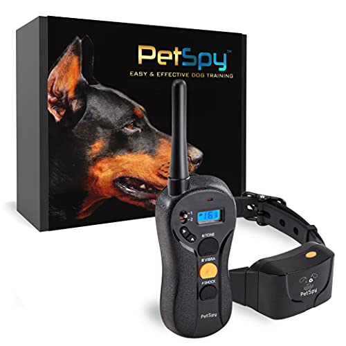 PetSpy P620 Dog Training Shock Collar for Dogs with Vibration, Electric Shock, Beep; Rechargeable and Waterproof Remote...