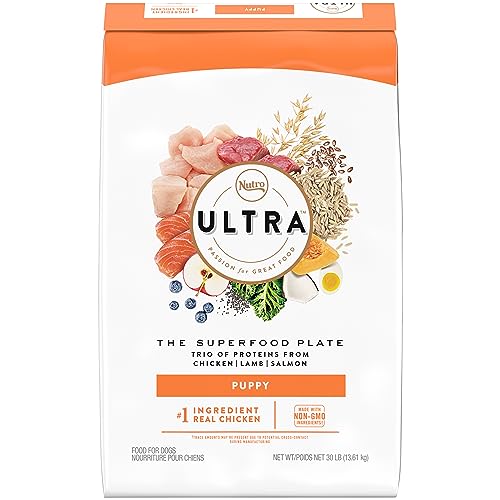 NUTRO ULTRA High Protein Natural Dry Dog Puppy Food with a Trio of Proteins from Chicken Lamb and Salmon, 30 lb. Bag
