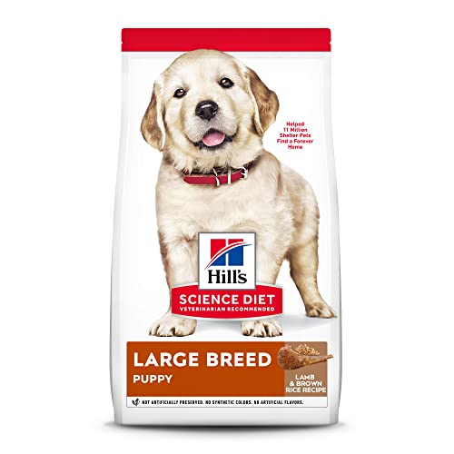 Hill's Science Diet Dry Dog Food, Puppy, Large Breeds, with Real Meat and Whole Grains, Lamb Meal And Brown Rice Recipe,...