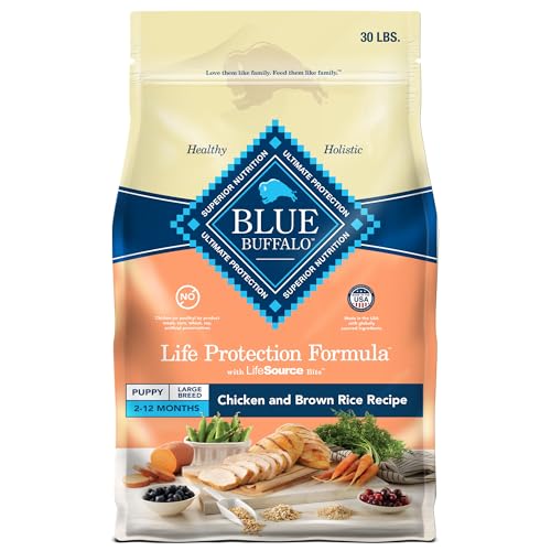 Blue Buffalo Life Protection Formula Large Breed Puppy Dry Dog Food with DHA, Vital Nutrients & Antioxidants, Made with...