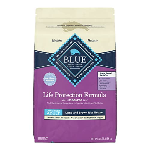 Blue Buffalo Life Protection Formula Natural Adult Large Breed Dry Dog Food, Lamb and Brown Rice 30-lb