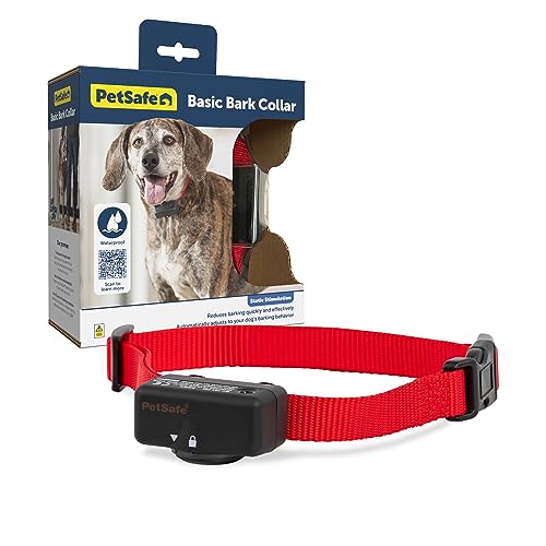 PetSafe Basic Bark Control Collar for Dogs 8 lb. and Up, Anti-Bark Training Device, Waterproof, Static Correction,...