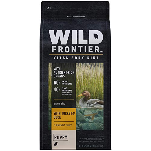 DISCONTINUED BY MANUFACTURER:WILD FRONTIER VITAL PREY Puppy Dry Dog Food with Turkey & Duck, 4 Pound Bag