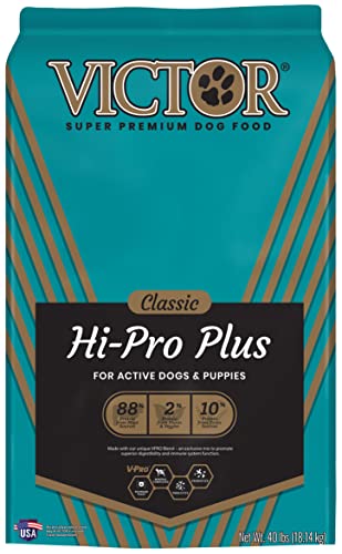 Victor Super Premium Dog Food – Hi-Pro Plus Dry Dog Food – 30% Protein, Gluten Free - for High Energy and Active...