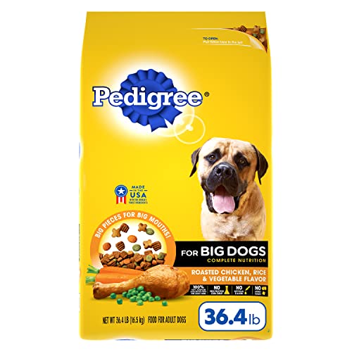 PEDIGREE For Big Dogs Adult Complete Nutrition Large Breed Dry Dog Food Roasted Chicken, Rice & Vegetable Flavor Dog...