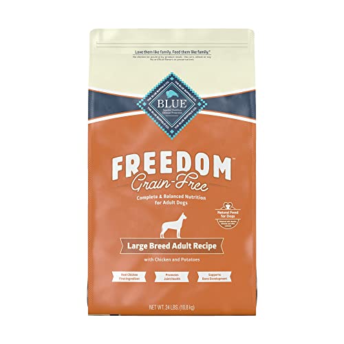 Blue Buffalo Freedom Grain Free Natural Adult Large Breed Dry Dog Food, Chicken 24-lb