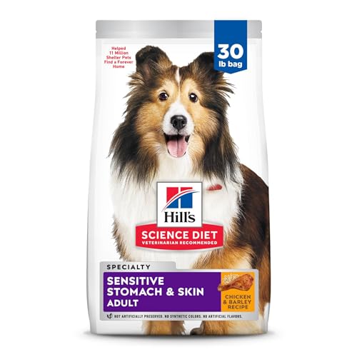 Hill's Pet Nutrition Science Diet Dry Dog Food, Adult, Sensitive Stomach & Skin, Chicken Recipe, 30 lb. Bag