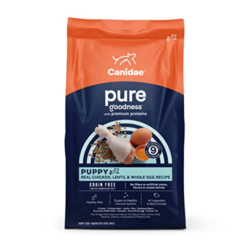 Canidae PURE Limited Ingredient Premium Puppy Dry Dog Food, Chicken, Lentil and Whole Egg Recipe, 24 Pounds, Grain Free