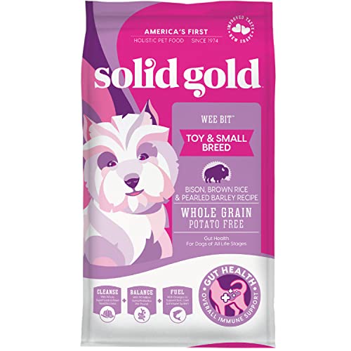 Solid Gold Small Breed Dog Food - Wee Bit Whole Grain Made with Real Bison, Brown Rice, and Pearled Barley - High Fiber,...