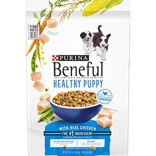 Purina Beneful Healthy Puppy With Farm Raised Chicken, High Protein Dry Dog Food - 15.5 lb. Bag