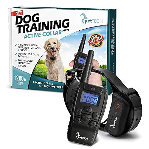 Pet Union PT0Z1 Premium Training Shock Collar for Dogs with Remote - Fully Waterproof, 4 Adjustable Training Modes -...