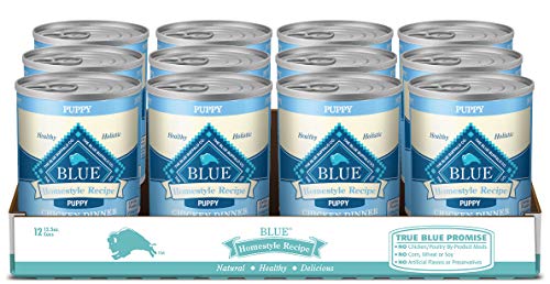 Blue Buffalo Homestyle Recipe Natural Puppy Wet Dog Food, Chicken 12.5-oz can (Pack of 12)