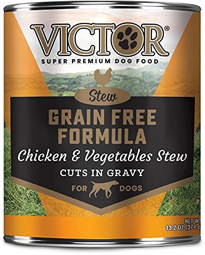 Victor Canned Grain Free Cuts in Gravy with Chicken and Vegetables Dog Food 13.2oz 12 cans