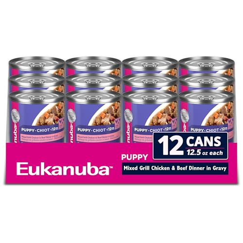 Eukanuba Puppy With Lamb & Rice Canned Wet Dog Food, 13.2 oz can (12-count)