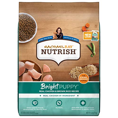 Rachael Ray Nutrish Bright Puppy Premium Natural Dry Dog Food, Real Chicken & Brown Rice Recipe, 6 Pound Bag (Packaging...