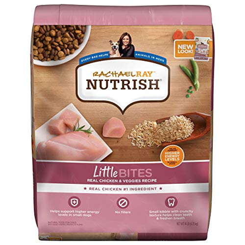 Rachael Ray Nutrish Little Bites Dry Dog Food, Chicken & Veggies Recipe for Small Breeds, 14 Pound Bag