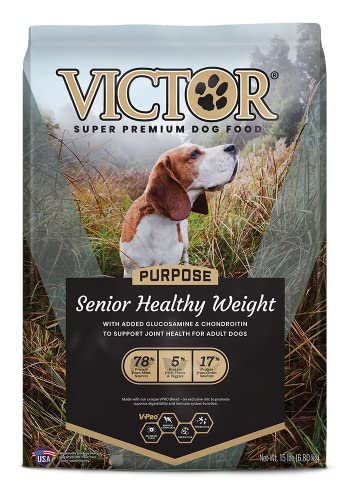 Victor Super Premium Dog Food – Purpose - Senior Healthy Weight – Gluten Free Weight Management Dry Dog Food for...