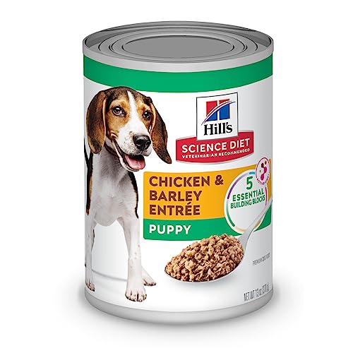 Hill's Science Diet Wet Dog Food, Puppy, Chicken & Barley Recipe, 13 oz. Cans, 12-Pack