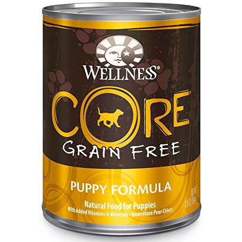 Wellness CORE Natural Wet Canned Grain Free Puppy Food,Turkey, Chicken & Herring, 12.5-Ounce Can (Pack of 12)