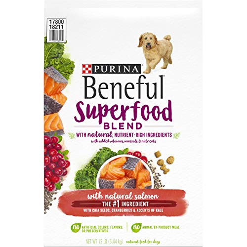 Beneful Purina Natural Dry Dog Food, Superfood Blend with Salmon - 12 lb. Bag
