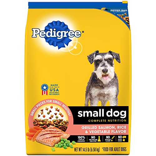 Pedigree Small Dog Adult Complete Nutrition Grilled Salmon, Rice And Vegetable Flavor Dry Dog Food; 100% Complete And...