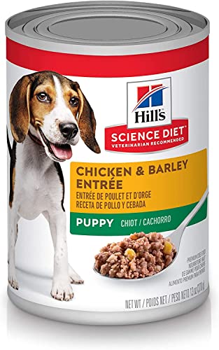 Hill's Science Diet Wet Dog Food, Puppy, Chicken & Barley Recipe, 13 oz Cans, 12-pack