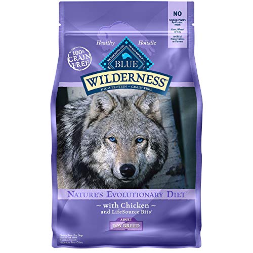 Blue Buffalo Wilderness High Protein, Natural Adult Toy Breed Dry Dog Food, Chicken 4-lb