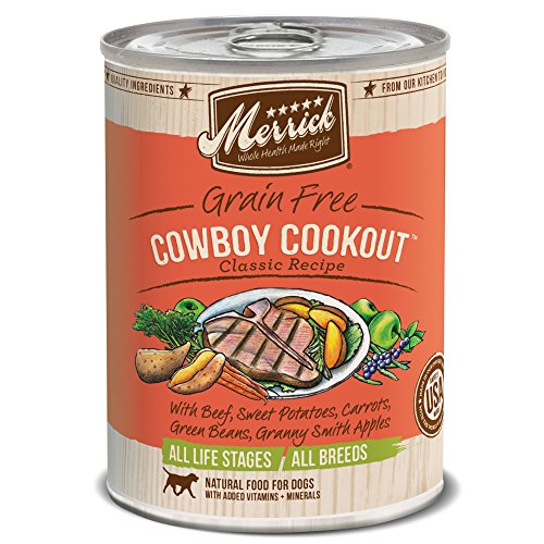 Merrick Classic Grain Free Cowboy Cookout Wet Dog Food, 13.2 Oz, Case Of 12 Cans